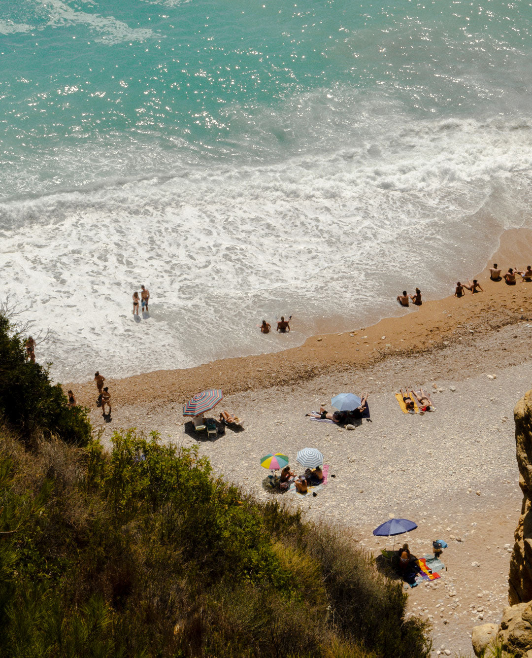 Vista panorámica de la playa de la Granadella en Jávea.
